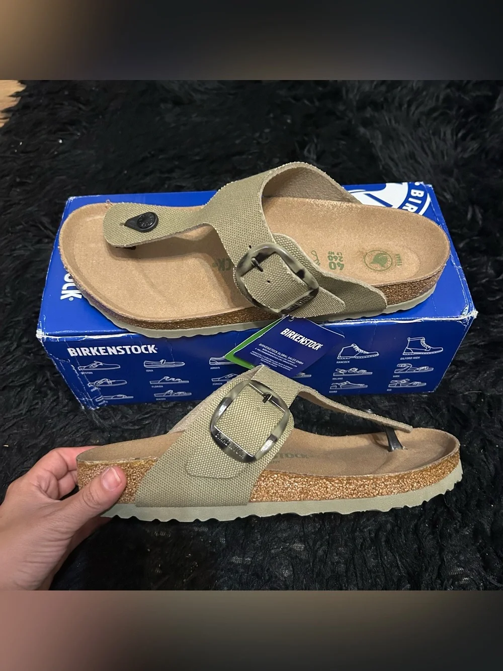 BIRKENSTOCK Gizeh green thong sandals shoes women’s eur 40 new
